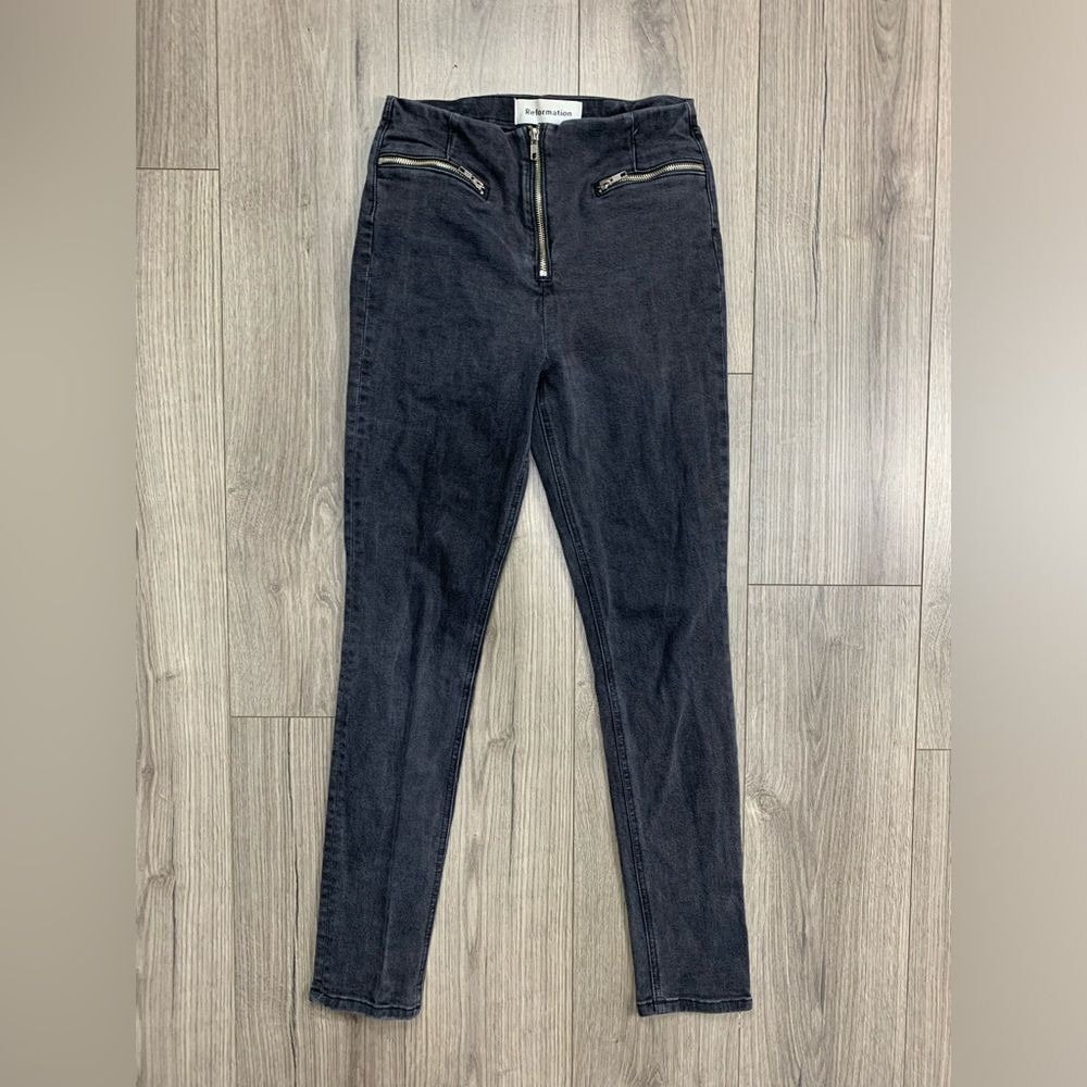 Reformation Black Niki Jean in Argentine Wash Size 27